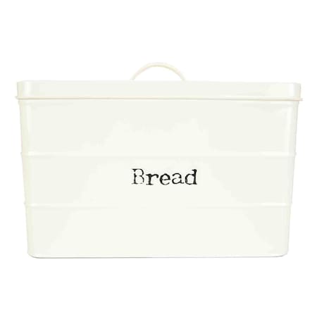 Home Basics Tin Bread Box Ivory CS47395